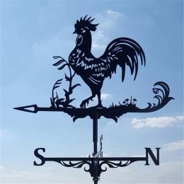 Signs Stainless Steel Rooster Weathervane Weather Vane Yard Garden Barn Ornament Collies Shed Kit Weather Vanes Roofs Dropshipping