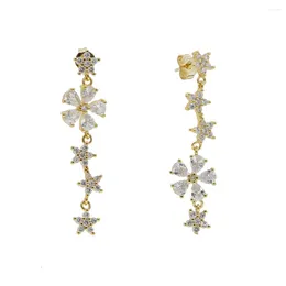 Stud Earrings 2024 Arrival Fashion Classic Long Women Tassel Flower Of Star Female Korean Jewellery