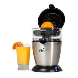 Vinci Handless Patent Electric Citrus 1-key Press Citric Acid Orange Grapefruit Easy to Clean Juicer Black/stainless Steel