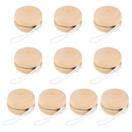 Wooden Yoyo Toy Colour Mini Round DIY Baby Yoyo Ball Hand-Made Crafts Log Toys Kids Yo-Yo Creative Yo Toys For Child Gift 240313