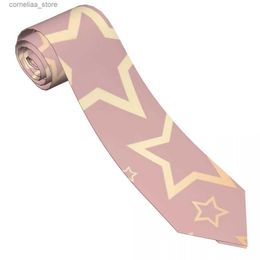 Neck Ties Neck Ties Mens Tie ic Skinny Starry Rose Gold Neckties Narrow Collar Slim Casual Tie Accessories Gift Y240325