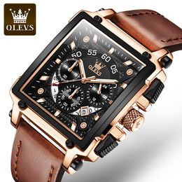 olevs 9919 custom logo stone gifts waterproof digital sports watches luxury leather strap watches men wrist mens Wrist Fashion Classics quartz watch