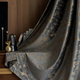 Curtains Curtains for Living Room Bedroom Dining Luxury Bronze Texture Velvet Flannel Thick Window Solid Colour Cloth Restaurant Windows