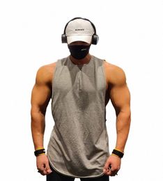 mens Workout Running Casual Tank Top New Fitn Summer Fi Singlet Quick Dry Vest Clothing Bodybuilding Sleevel Shirt p6zN#