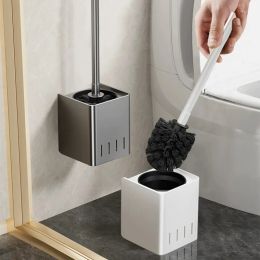 Set Toilet brush Cleaning bathroom accessories Creative Floor Wall Mounted Aluminum Alloy Lavatory Brush Toilet Brush Holder Set