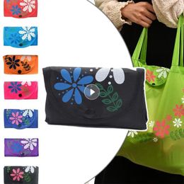 Storage Bags Large Foldable Shopping Bag Reusable Eco Grocery Package Beach Toy Shoulder Printing Pouch Tote Organizer