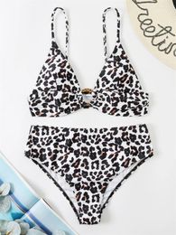 Women's Swimwear Bikini Women High Waist 2024 Leopard Swimsuit Sling Bikinis Set Sexy Thong Bathing Suit For Female Summer Beachwear