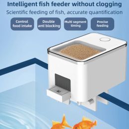 Feeders WiFi Intelligent Timing Automatic Feeder Aquarium Goldfish Feeder 100ML Large Capacity Fish Feeder Mobilephone APP Control