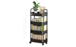 Racks Tier Rolling Utility Cart Storage Shelf Wheels Cart Goods Shelf Multilayer Kitchen Tableware Bedroom Kitchen Movable Storage