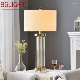 Tischlampen 86light Lampe postmoderne LED -Kristall -Dekorationsschreibtisch Licht für home Schlafzimmer Bett