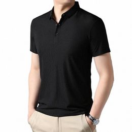 top Grade Seaml New Summer Brand Mens Plain Casual Turn Down Collar No Logo Polo Shirt Short Sleeve Tops Fis Clothes Men y908#