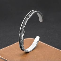 Designer s925 Silver cross bracelets Bangle for men and women Luxury Brand trend personality punk cross style Lovers gift hip hop rock jewelry