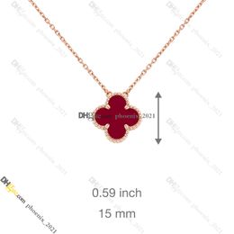 Luxury Jewellery Four Leaf Clover Designer Necklaces for Women Mother-of-Pearl Necklace Titanium Steel Gold-Plated Never Fade Not Allergic, (Rose)Store/21621802