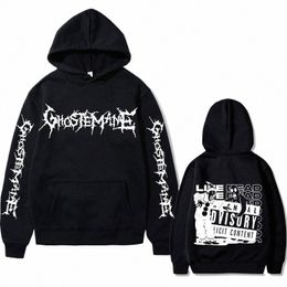 ghostemane Double Sided Print Hoodie Men's Vintage Rock Loose Hoodies Men Women Fi Casual Hip Hop Sweatshirt Man Pullover D0Ak#