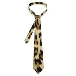 Bow Ties Mens Tie Gold Leopard Neck Animal Skin Print Cool Fashion Collar Graphic Leisure Quality Necktie Accessories