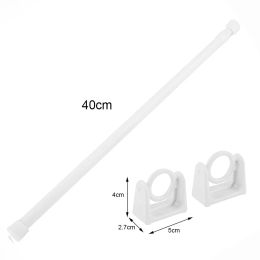 Poles Adjustable Tension Curtain Telescopic Rod Extendable Small Curtain Rail Rod Punch Free Self Adhesive Hook Bracket For Clothes To