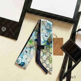 New Designer Designed Women's Scarf Fashion Letter Copy Handbag Scarf Tie Hair Bundle 100% Silk Material Package Size 8*120 895