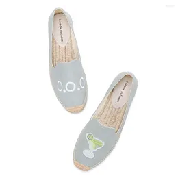 Casual Shoes 2024 Direct Selling Flat Platform Cotton Fabric Rubber Zapatillas Mujer Sapatos Womens Espadrilles