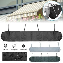 Nets Patio Awning Protector Cover Retractable Roller Shutter Awning Dust Cover Patio Garden Rain Shed Storage Bag Rain Canopy Shelter