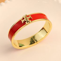 Designer Bracelet For Women 18K Exquisite Enamel Open Fashionable Bracelets Classic Women's Bangle Chain