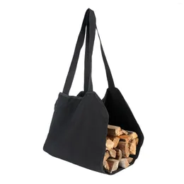 Storage Bags Canvas Firewood Bag Outdoor Garden Large Capacity Carriers With Handles For Carrying Logs Convenient Portable Faggot Holder