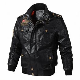 ma-1 Air Force Pilot Leather Jacket Men's Spring and Autumn Windproof Waterproof Motorcycle Riding Suit Casual Retro Work Top 59ck#