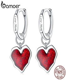 Orecchini in argento cuore rosso 100 925 sterling amante intimo orecchini gioielli da donna design originale BSE484 2201089490823