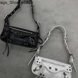 Factory Direct Store Handbag Free Shipping 2024 Spring/summer New Y2k Spicy Girl Dark Rivet Motorcycle Bag Single Shoulder Underarm Small Square Trendy Cool Womens