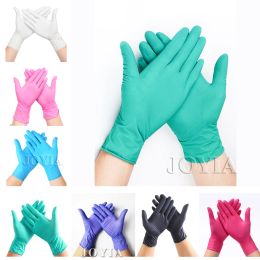 Gloves Green Disposable Gloves Pink Exam Nitrile Glove MultiPurpose Waterproof For Household Food Handle Planting Farming S XS 50 100