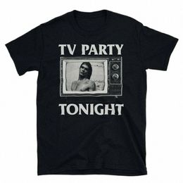 drop ship Black Flag TV Party American Hardcore Punk Band Mens fi brand T-Shirt cott o-neck tees and tops homme n15C#