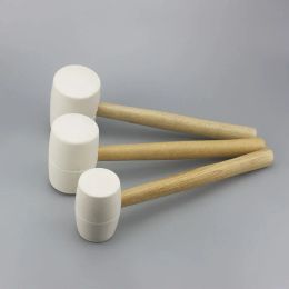 Hammer Cooked Glue Rubber Hammer Wooden Handle Rubber Hammer Tile Decoration And Floor Tile Installation Hammer White Rubber Hammer