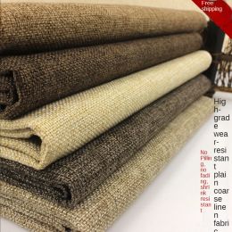 Fabric Thickening Burlap Fine Linen Cotton Linen Tablecloth Sofa Fabric Canvas Coarse Linen Fabric DIY Home Decoration Sewing Fabric