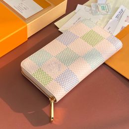 24SS Women Zippy Long Wallets damiervicetine Handbag Luxurys Designers Bag Ladies Travel Wallet Coin Purse With original box N40748