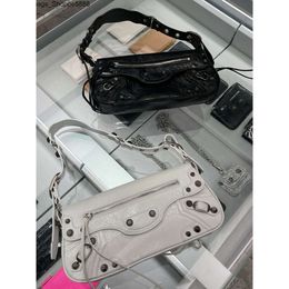 Factory Direct Bozhuo Ruis New Product Is Popular on the Internet and Same Fashionable Dark Motorcycle with Rivet Design Square Bag Single Shoulder Crossbody Neutr