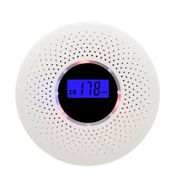 CO Sensor Alarm Carbon Monoxide Detector Combination Dual Sensor Fire Protection Home Security System Work Alone