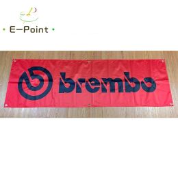 Accessories 130GSM 150D Material Brembo Red Car Banner 1.5ft*5ft (45*150cm) Size for Home Flag Indoor Outdoor Decor yhx184