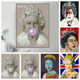 Stitch Diamond Painting Queen Elizabeth II Of England Portrait Bubblegum Art Cross Stitch Embroidery Picture Mosaic Living Room Decor