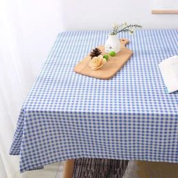 Table Cloth Simple Ins Tablecloth Cotton Linen Chequered Coffee Small Fresh Long Square Lace