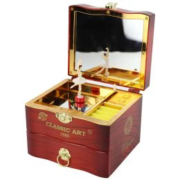 Boxes Musical Box Festival Vintage Engraved Romantic Jewelry Box Decoration