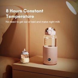 Portable Electric Baby Bottle Warmer USB Charge Temperature Ajustable Display Travel Camping Soak Milk Instant Water 240322
