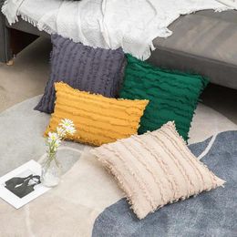 Pillow Cover 45x45 Throw Covers Bed Decoration Home Living Room Poster Colour Geometry Line Luxury Square E0657