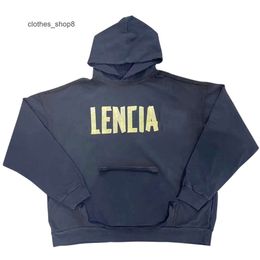 designer hoodie balencigs Fashion Hoodies Hoody Mens Sweaters High Quality trendy brand men's women's front and back American pattern paper tape le 77BG