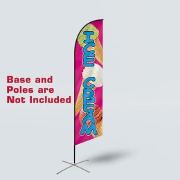 Accessories Full Color Custom Swooper Advertising Ice Cream Flag Feather Banner