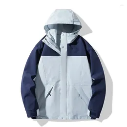 Men's Jackets 2024 Spring And Autumn Workwear Jacket Youth Couple Trend Coloured Hooded Charge Coat