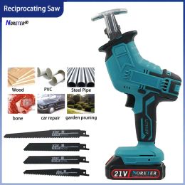 zagen 21V Cordless Electric Reciprocating Saw Quick Change Blade Rechargeable Liion Battery Saw Metal Wood PVC Cutting Power Tools