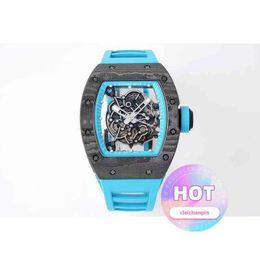 Mens watch Date Rm055 Automatic Mechanical Movement Sapphire Mirror Imported Rubber Strap Fold Buckle Size 50x40mm