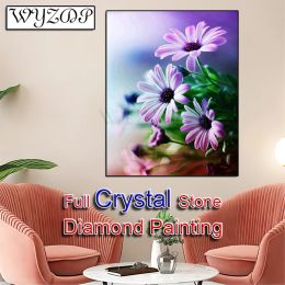 Stitch 5D Diy Diamond Painting Flower Full Square Crystal Mosaic Embroidery Cross Stitch Gift AB Diamond Ar tCrystal Home Decor 230704