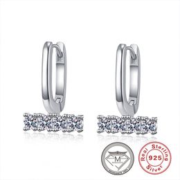 925 Sterling Silver U على شكل أقراط مويسانيت للنساء الأم المعلمون الفاخرة VVS Moissanite أقراط بالجملة