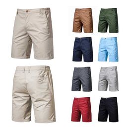 Men's Shorts Mens summer pure cotton mens casual business shorts elastic waist sports beach shorts gym running shorts mens clothing J0325