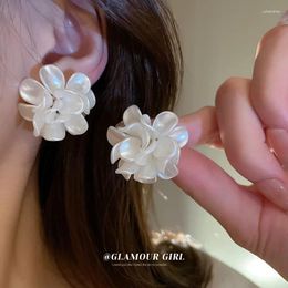 Stud Earrings Spring Summer White Flower Petal Women Jewellery Ivory Ear Studs Bridals